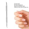 Double Ended Cuticle Pusher Trimmer Stainless Steel Cuticle Remover Cutter Manicure Tool for Fingernail Toenail