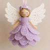 DIY Crochet Angel Ornament Kit Handmade Crochet Materials Angel Ornament Set Handcrafted Christmas Tree Decorations (Unfinished)
