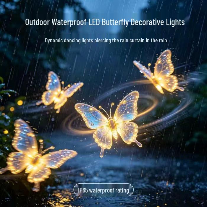 Dynamic Waterproof Outdoor LED Butterfly Tree Hanging Lights