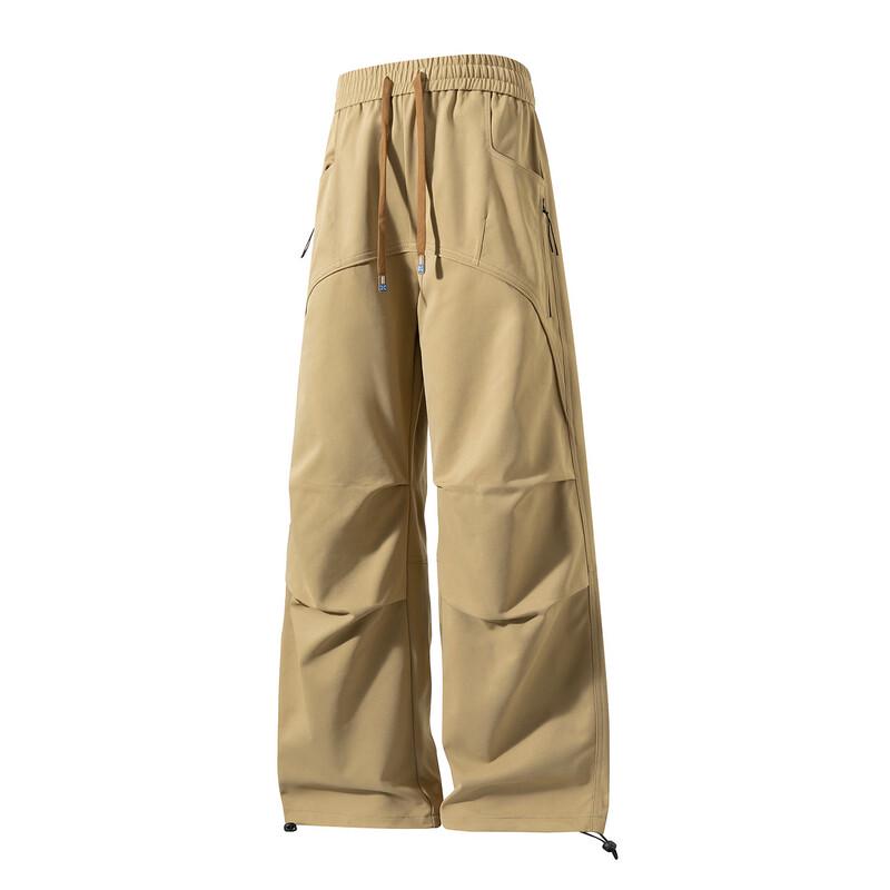 WRPCE Loose Straight-Leg Drawstring Casual Pants L