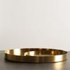Ronde Vorm Metalen Decoratieve Schalen Roestvrij Staal Sieraden Display Plaat voor Bureau