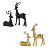 Durable Christmas Reindeer Ornament Resin Figurine DIY Holiday Tabletop Decorations For Festival Home Tabletop Decors