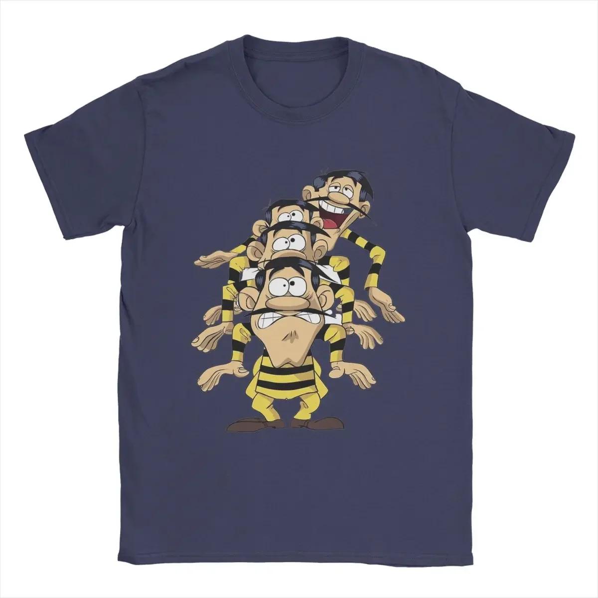 

Мужская футболка Daltons Lucky Luke, футболка для отдыха, футболка с коротким рукавом, с круглым вырезом, футболки из чистого хлопка, идея для подарка, топы#Цвет(3) XXXXXL чёрный