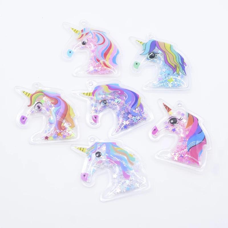

12 шт. 38*38 мм Пришивные цветные аппликации с блестками в виде единорогов для DIY головных уборов, зажимов, бантов, подвесок, декоративных аксессуаров, нашивок для одежды разноцветный