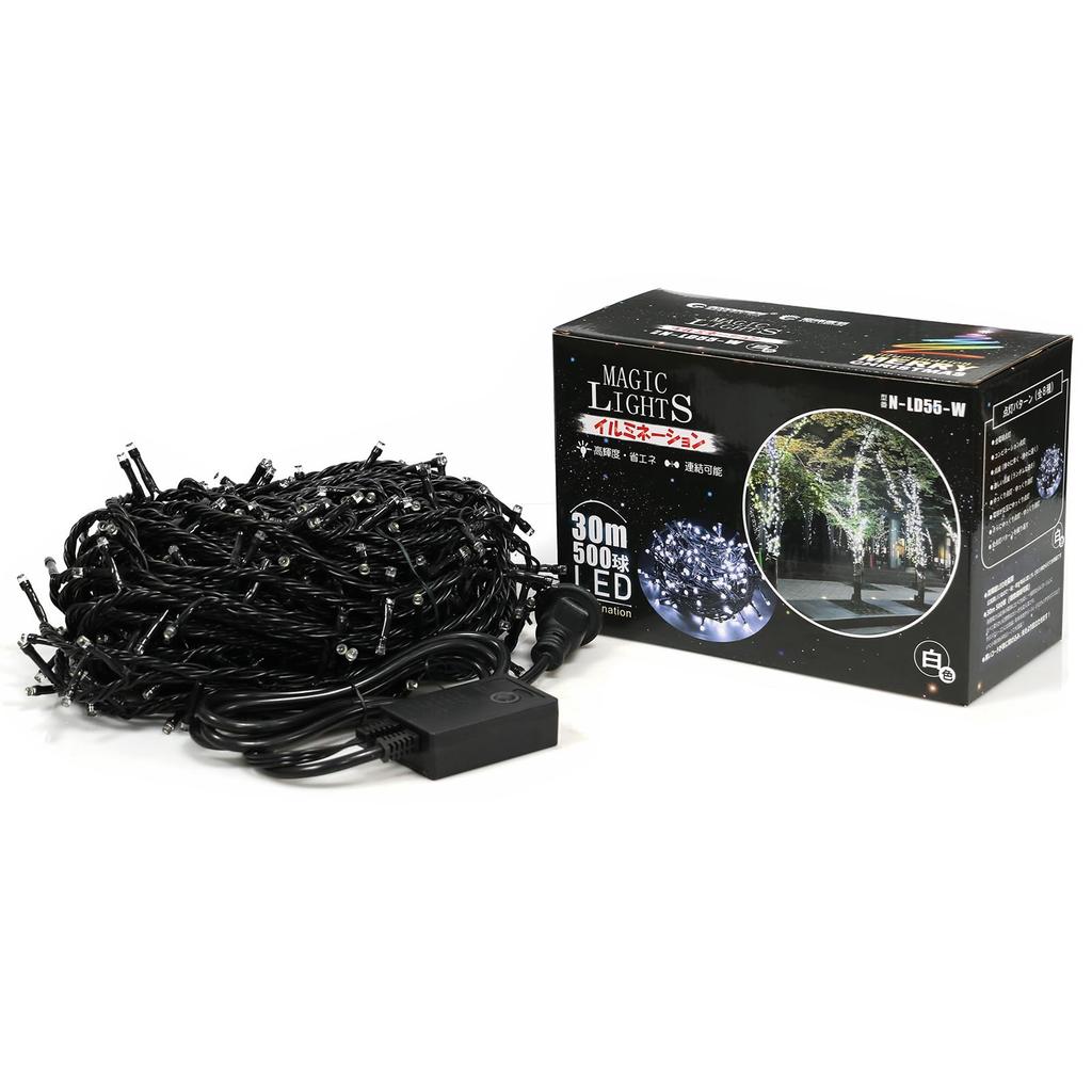 GOODGOODS 30m White LED String Tree Beautiful Indoor Fairy String 500-Bulb, Lights, Outdoor, Waterproof, Christmas, Lights, Hotel, Balcony, Fence,