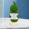 Cute Crochet Christmas Pickle Knitting Doll Positive Potato Pickle Handmade Emotional Support Pickled Cucumber Gift Crochet Doll