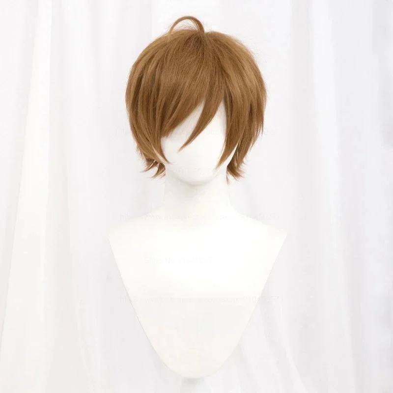Synthetic Short Straight Cosplay Wig White Green Purple Brown Black Blue Gray Orange Red Fluffy Heat Resistant Hair Anime Wigs