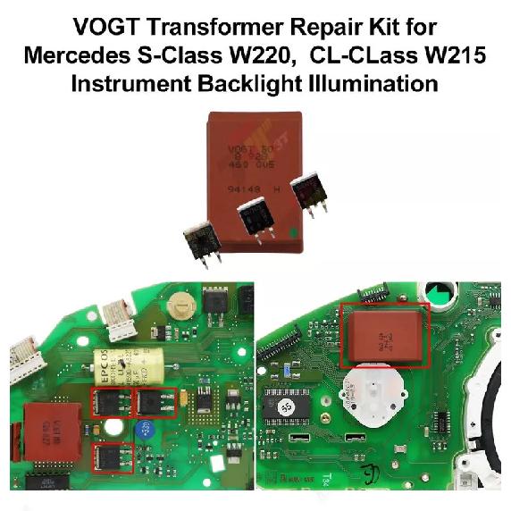 Dashboard Transformer for Mercedes W220 W215 R230 instrument cluster Repair kit Fix backlight flashing and not lit up