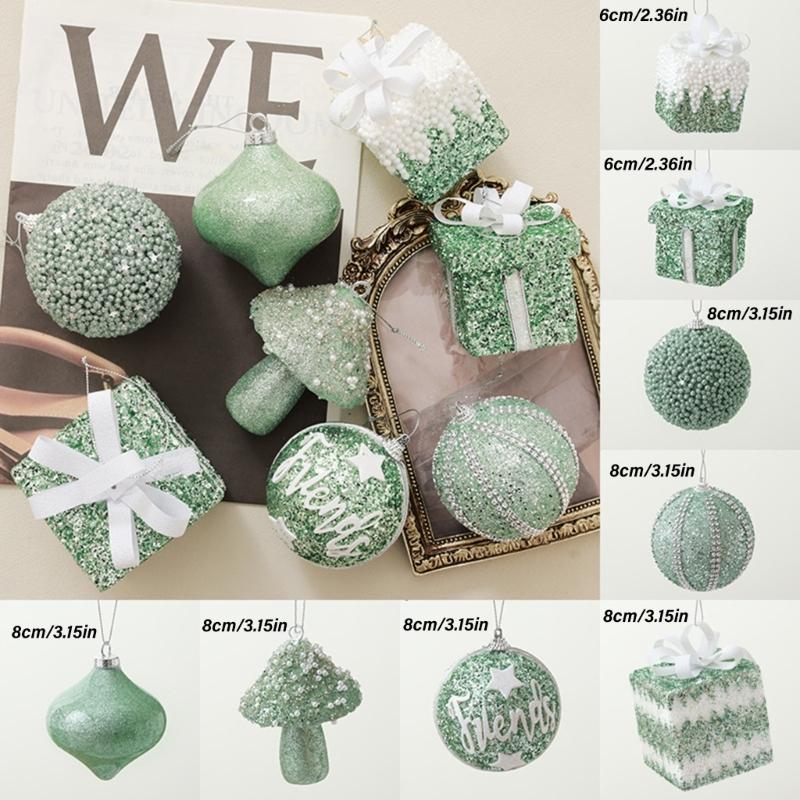 Shatterproof Christmas Tree Hanging Pendants Shimmering Baubles for Holiday Decoration Indoor and Outdoor Ornament