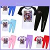 Kpop Demon Hunters Print Kinderpyjamaset Van Katoen Voor Zomer En Lente Nachtkleding