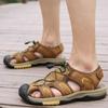 Men Hiking Sandals Outdoor Black Brown Water Shoes Wide Palm Athletic Closed Toe Sport Sandals Beach Shoes Large Size