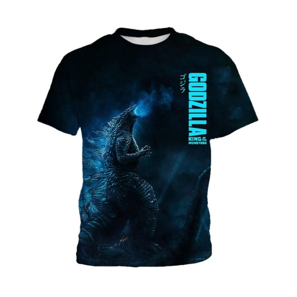 Printed short sleeved round neck boy and girl movie fashion shirt comfortable summer