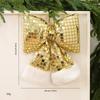 Mirror Glitter Bow Plush Pendant For Hotel Window Decor