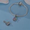 Kupfer Mystisch Lila Glühwürmchen Zirkon Anhänger Kollektion Charme Kompatibel Mit Authentischen Armbändern Damen DIY Schmuck Geschenk