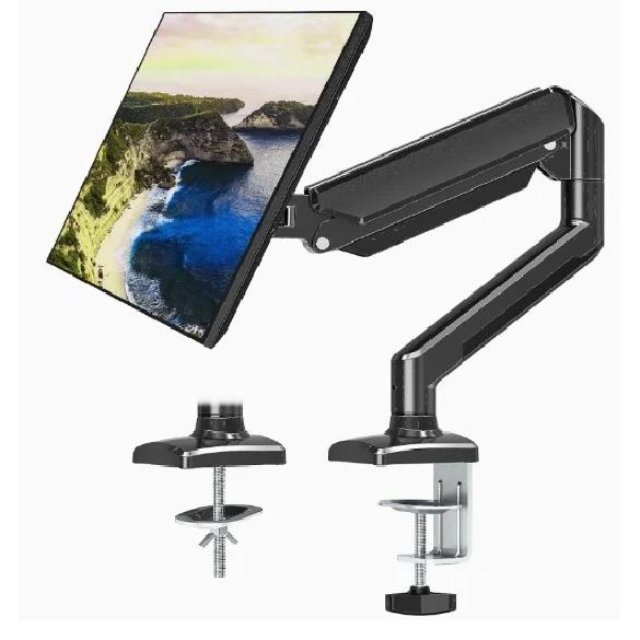D-MOUNT D80 metal alumin 2-10KG 13"-32" monitor desktop stand mount gas spring arm full motion rotate clamp 0-60mm grommet