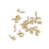 100pcs 14K Gold-Wrapped Color-Preserving Bamboo Spacer Beads Small Waist Straight Tube Beads Diy Handmade Loose Beads Bracelet Accessories Materials