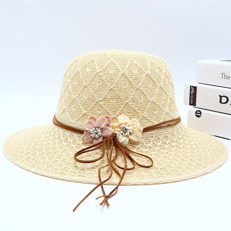 New Straw Hat Women's Outdoor Sunshade Sunscreen Hat Big Brim Trendy Vacation Beach Hat Breathable Cool Hat