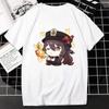 Nuovo Gioco Genshin Impact T-Shirt Donna Unisex Kawaii Top Classici Giochi Personaggio Stampa Grafica Top Harajuku Cartone Animato Streetwear Maglietta