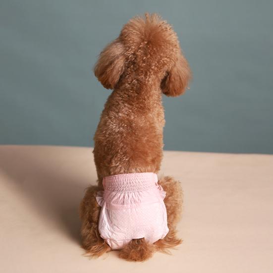 10Pcs Stretchy Dog Diapers with Tail Hole Super Absorbent Leak-proof Female Puppy Diapers for Incontinence Heat Period Training