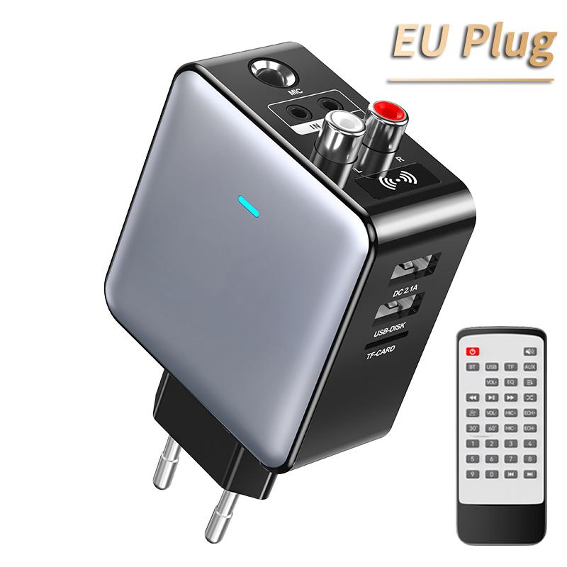 Bluetooth 5.3 Audio Transmitter Receiver 3.5MM AUX/RCA/U-Disk/TF/USB 5V 2.1A/6.5 MIC Karaoke HIFI EQ EU/US Plug Wireless Adapter