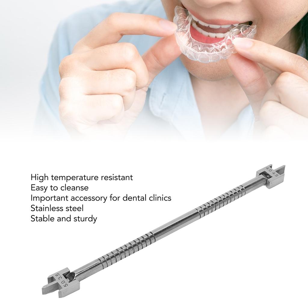 Dental Bracket Gauge Locator Stainless Steel Easy Adjust Orthodontic Bracket Positioner