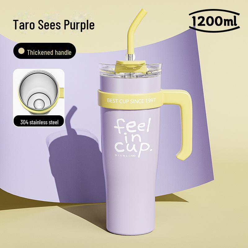 

Термос с керамической колбой и соломинкой, высокой вместимости, настраиваемый для горячих и холодных напитков 1200ml