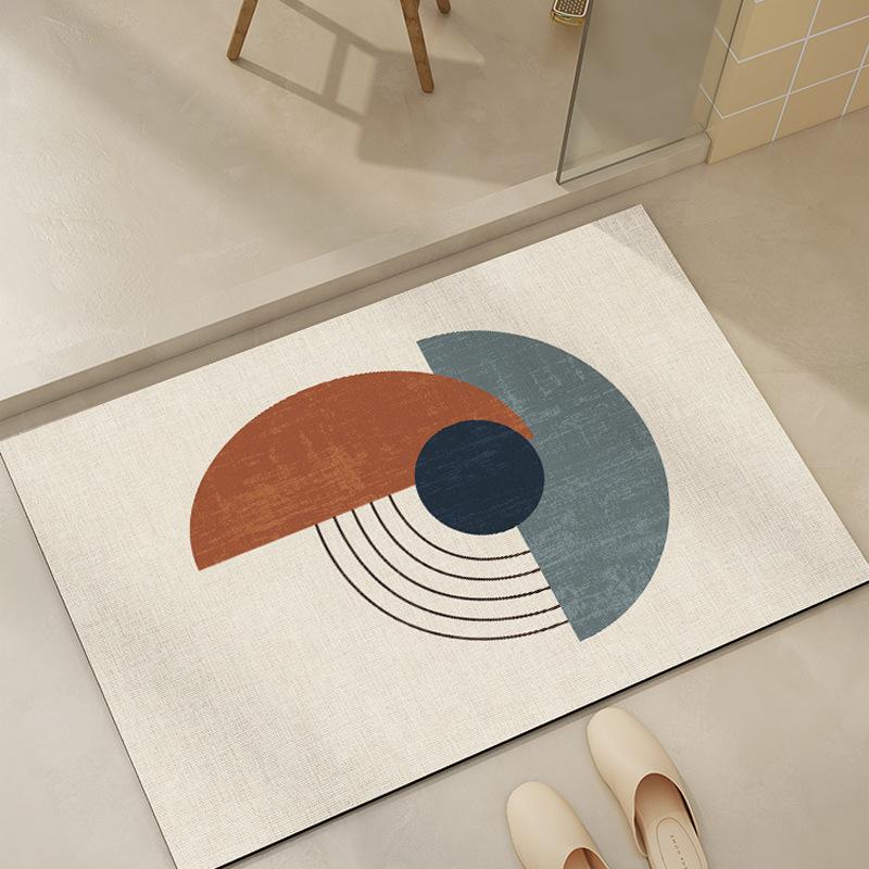 Nordischer Schlichter Stil Haushalt Badezimmer Rutschfeste Matte Badezimmer Toilette Tür Saugfähige Fußmatte Verschleißfeste Kieselgur Fußmatte