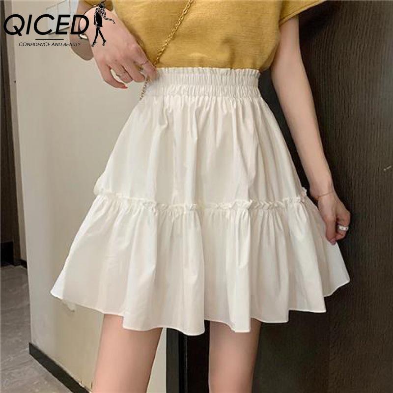 

QICED Женская Модная Повседневная Летняя Весенняя Юбка XXXXL белый