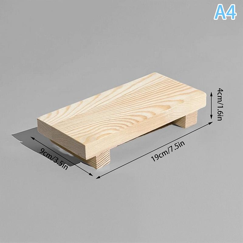 Wood Tray Pedestal Stand Wooden Vanity Hands Soap Scented Candle Storage Holder Tray Kitchen Seasoning Holder Home Decor