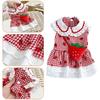Lovely Strawberry Pet Outfit Fashion Small Pet Dress Eye Catching Pet Dress for Fashion Small Dogs and Cats