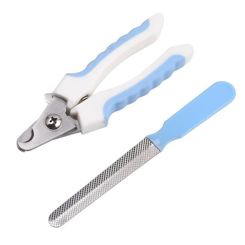 Stainless Steel Cat Nail Scissors - Round Hole, Blood-Proof, Pet-Friendly
