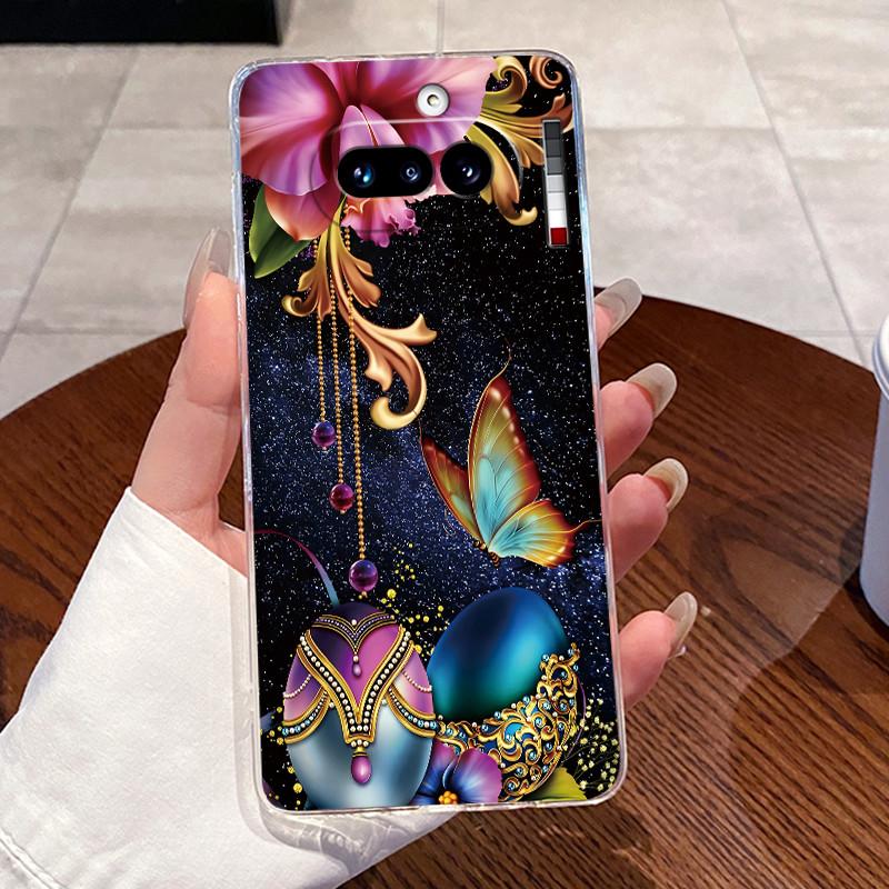 Jelly Casing For Nothing Phone 4A Capa Coque Clear Silicone Soft TPU Back Cover Cute Cat Rabbit Heart Protective Case Fundas