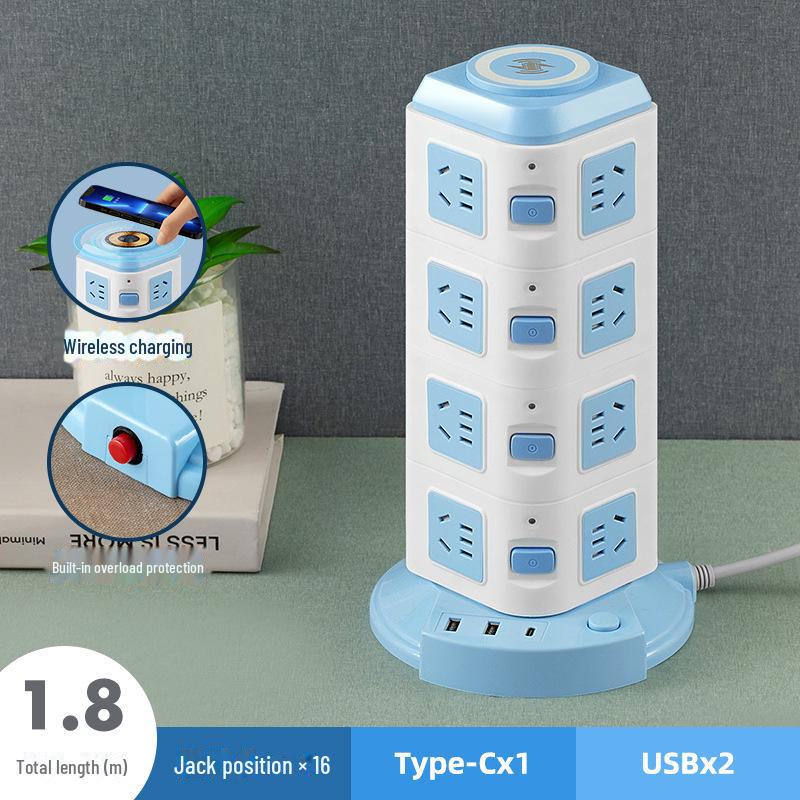 Multifunctional Vertical Wireless USB Fast Charging Board for Home