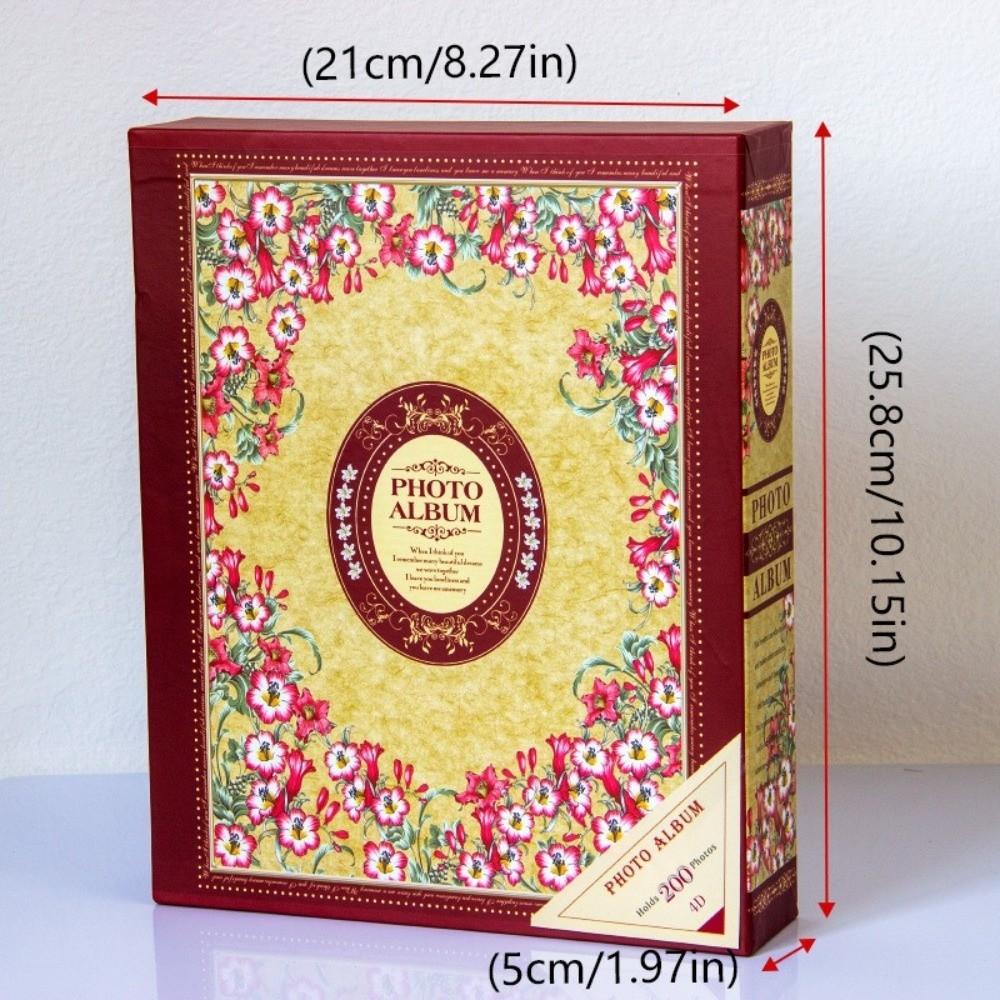 Laminated Photo Album 6 Inch 200 Pockets Photo Storage New Slip-in Picture Albums Home Storage