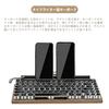 Retro-Schreibmaschinen-Stil Mechanische Tastatur mit LED-Hintergrundbeleuchtung, 83 Tasten, Anti-Ghosting, Bluetooth 5.0, Blaue Schalter, Wasserdicht und Staubdicht, Kompat