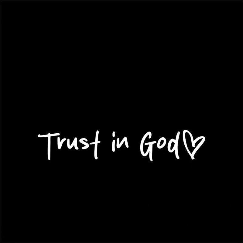 Faith In God Car Rearview Mirror Sticker: Trust and Believe In Jesus