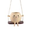 Potted cat swing rocking chair ornament home outdoor garden flower pot decoration resin handicraft