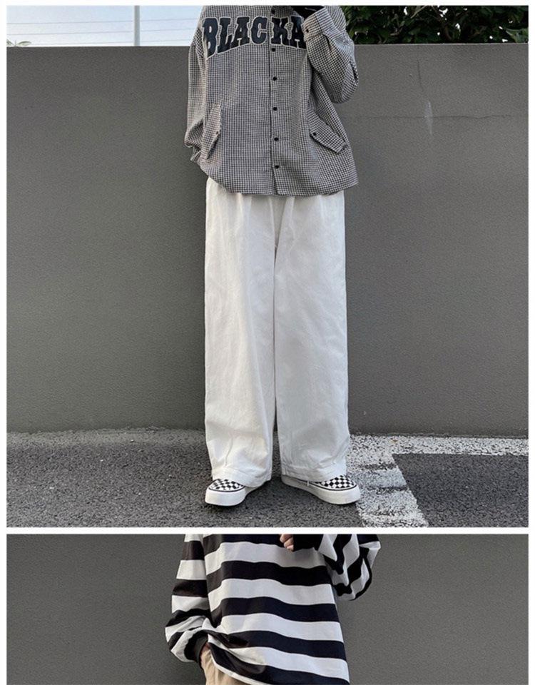 Korean Trendy Japanese-Style Men's Retro Loose Straight-Leg Casual Pants for Spring & Autumn