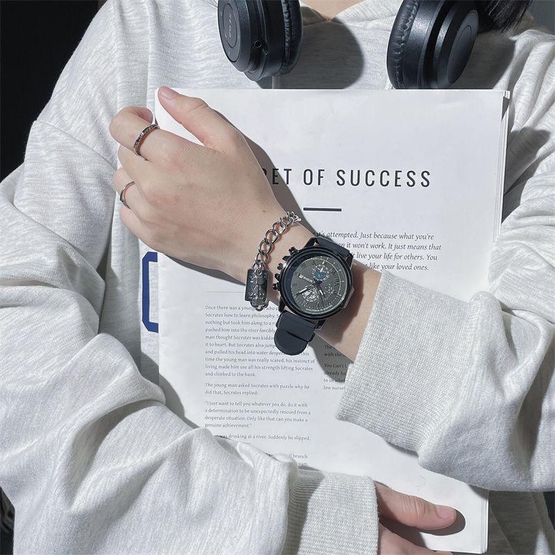 Montre personnalisée premium sense cool pour hommes et femmes, tendance, pour étudiants du premier cycle du secondaire, niche décontractée