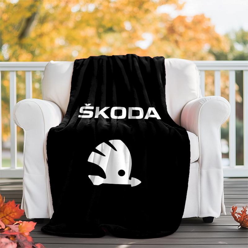 skoda Flannel Blanket Soft All-Season Throw, Design for Camping, Car Travel, Hiking Sofa, Bed, Office Perfect Gift for Parties
