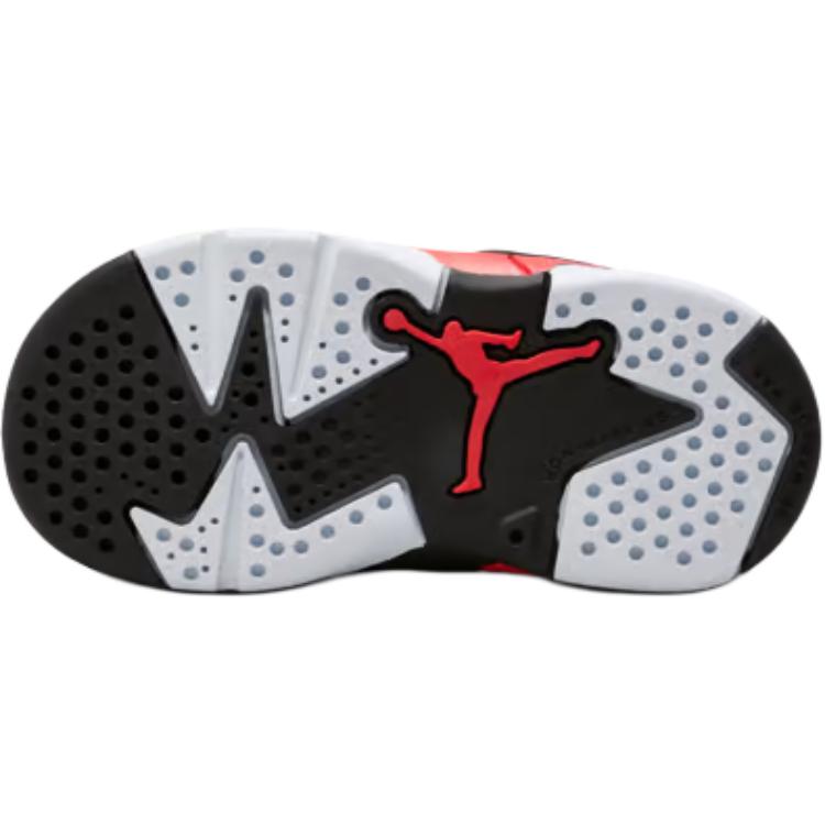 Air Jordan 6 Retro TD Reverse Infrared Salesman Baby Sneakers Black Light-Crimson IQ1280-001
