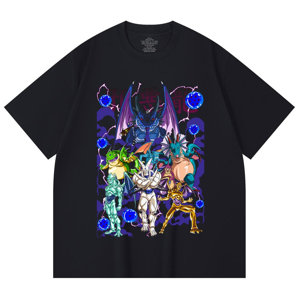 230 Gsm 100% Cotton Dragon Ball V38 Dragons Print Unisex Heavy Cotton T Shirt
