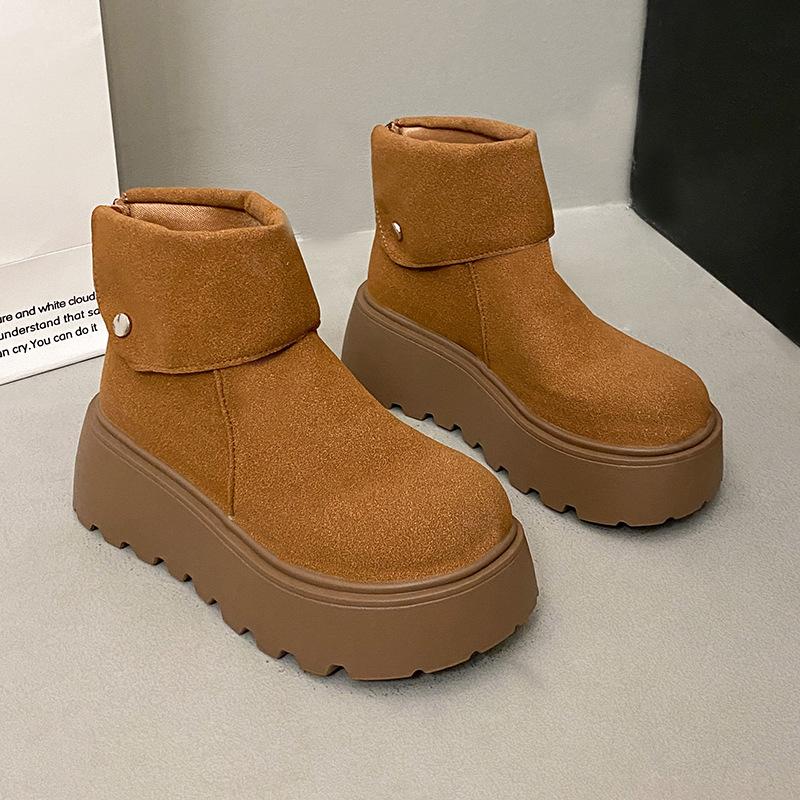 

Ботинки Мартина женские осень 2025 новые круглый носок платформа маффин студенческие повседневные короткие ботинки 40 верблюд