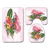Flamingo Bathroom Toilet Three-Piece Floor Mat Doormat Bathroom Carpet
