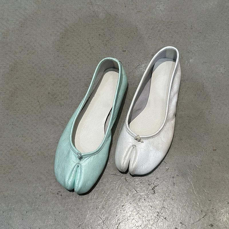 Soft-sided Soft-soled Pig's Feet Split-toed Women's Shoes Leather Ballet Mary Jane Shoes Single Shoes Women's Flat Bottom