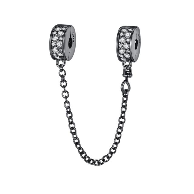 Nový 925 Sterling Silver Sparkling Pav éCrown O Tree Bezpečnostní řetízek Přívěsek Korálky Temperament Náramek Ženy Šperky Dárek