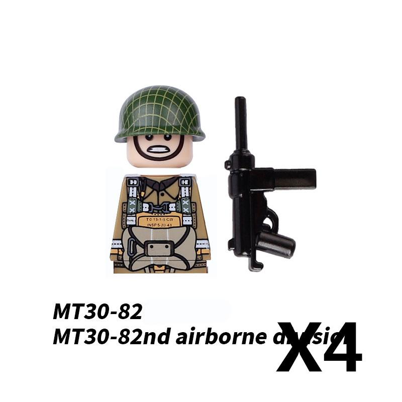 Military Soldier Figure Building Blocks British US French Army Weapons 101 Airborne Division Officer Infantry M1 Toys Gifts D126