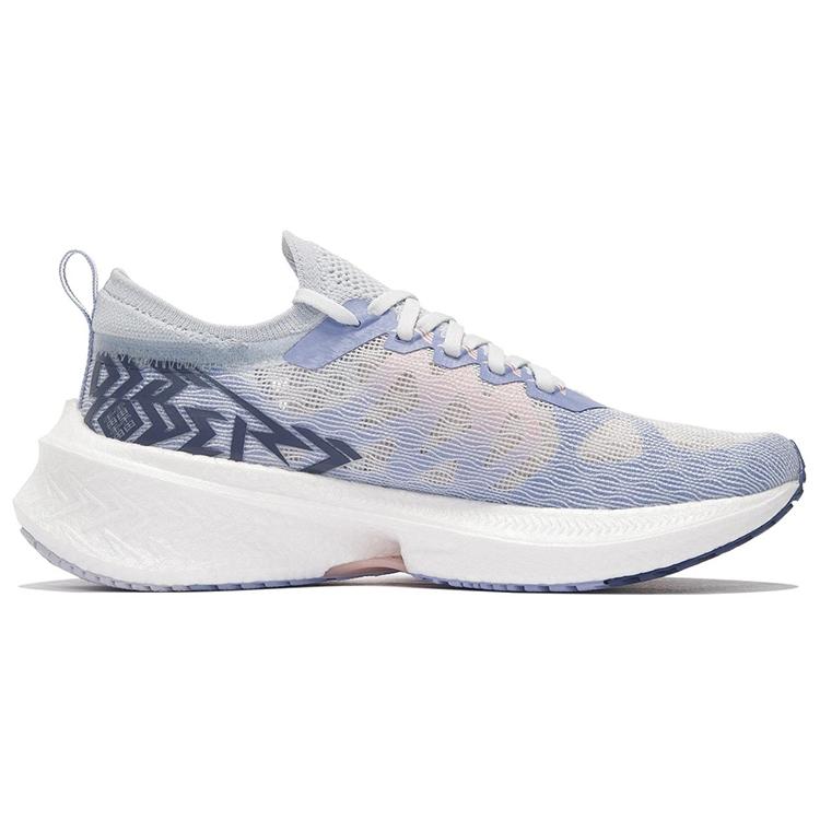 New LiNing Feidian Discovery Abrasion Resistant Slip Resistant Low Top Running Shoes Women's White Blue Purple ARMS008-4
