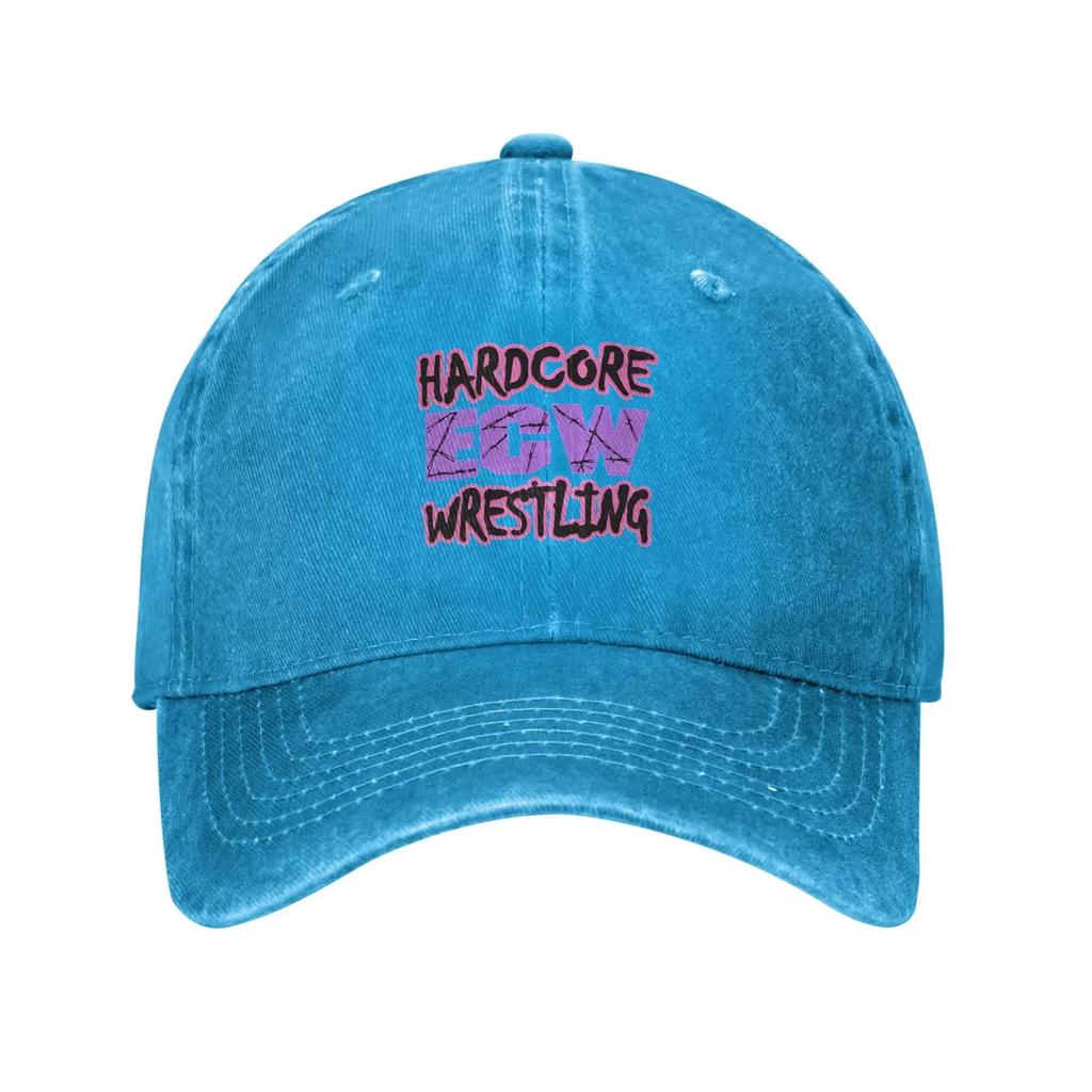 Ecw Hardcore Wrestling Washed Baseball Cap  y2k Cool Sun Trucker Hat Spring Female Male Kpop Rock Baseball Caps