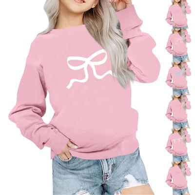 Boys Girls Child Fashion Daily Versatile Casual Round Neck Sweatshirts Daily Long Sleeve Sweatshirts
